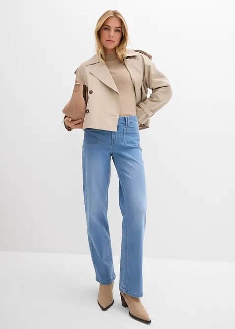 Straight jeans mid waist, bonprix