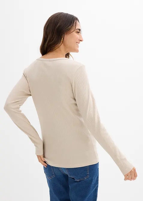 Geribd zwangerschapsshirt van puur katoen (set van 2), bonprix