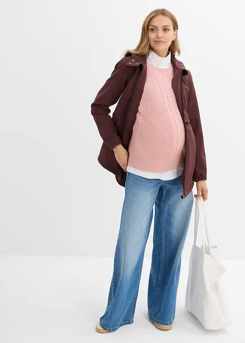 Softshell zwangerschapsjas/draagjas, verstelbaar in wijdte, bonprix