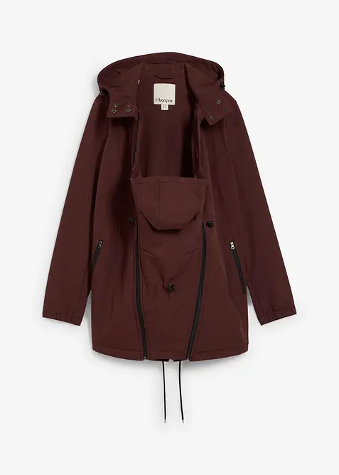 Softshell zwangerschapsjas/draagjas, verstelbaar in wijdte, bonprix