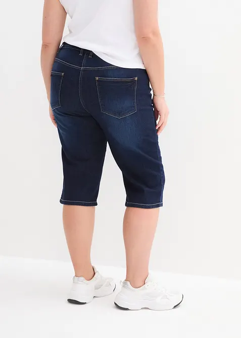 Jeans bermuda mid waist, comfortabele tailleband, bonprix