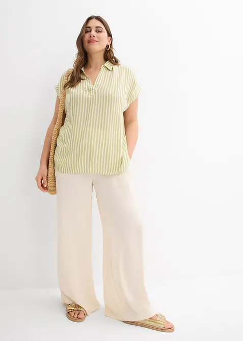 Blouse van soepele viscose, korte mouw, bonprix