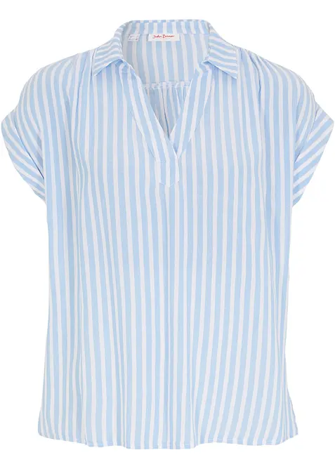 Blouse van soepele viscose, korte mouw, bonprix