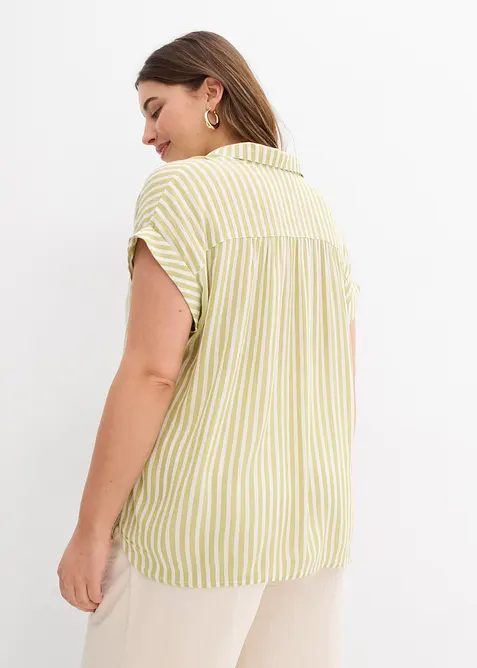 Blouse van soepele viscose, korte mouw, bonprix