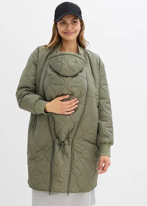 Lange, gewatteerde zwangerschapsjas/draagjas, bonprix