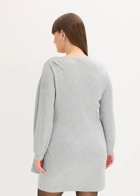 Gebreide jurk in wikkellook, bonprix