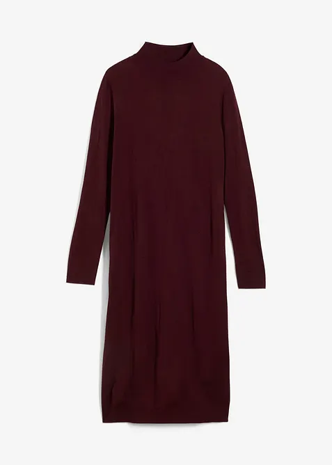 Fijn gebreide jurk met opstaande kraag, bonprix