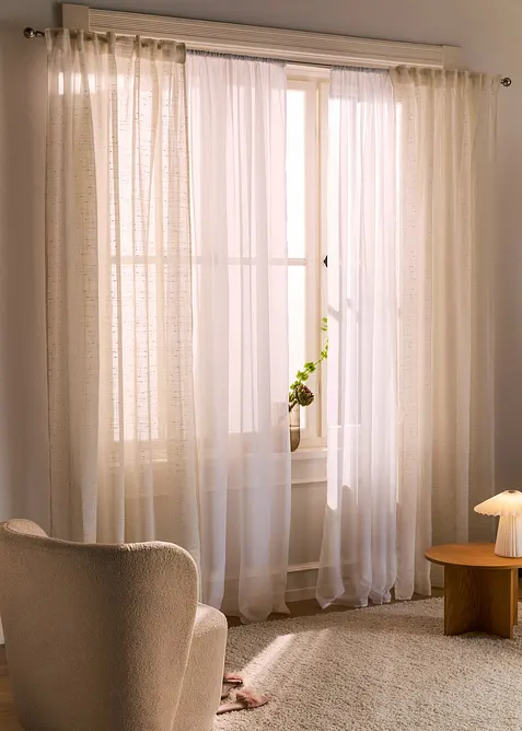 Gordijn met structuur in diverse maten (1 stuk), bonprix