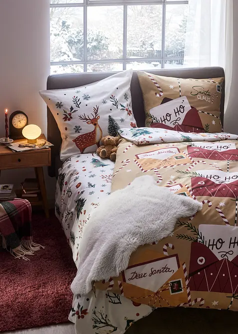 Dekbedovertrek met kerstmotief, bonprix