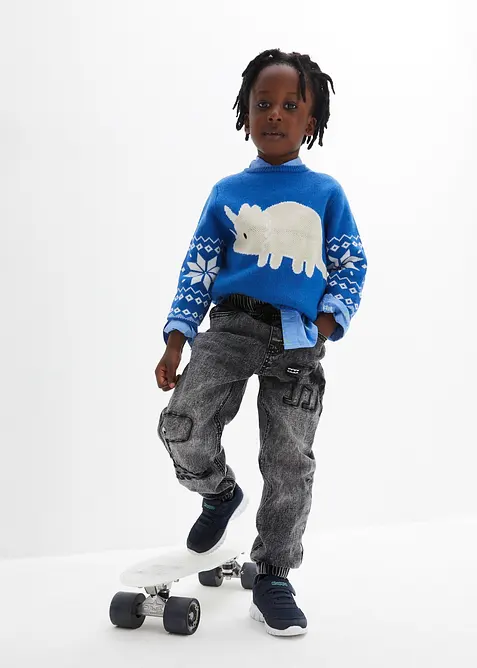 Thermo instapjeans met jersey voering, regular fit, bonprix