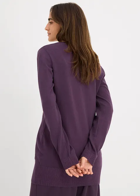 Lange basic trui met V-hals, bonprix