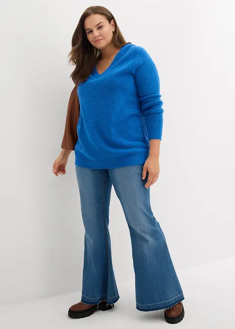 Oversized trui met V-hals, bonprix