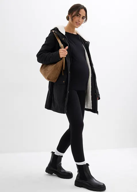 Zwangerschapsjas/ draagjas met teddy voering, bonprix