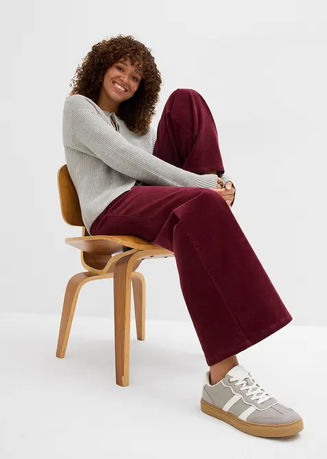 Corduroy broek in Marlene Dietrich stijl, bonprix