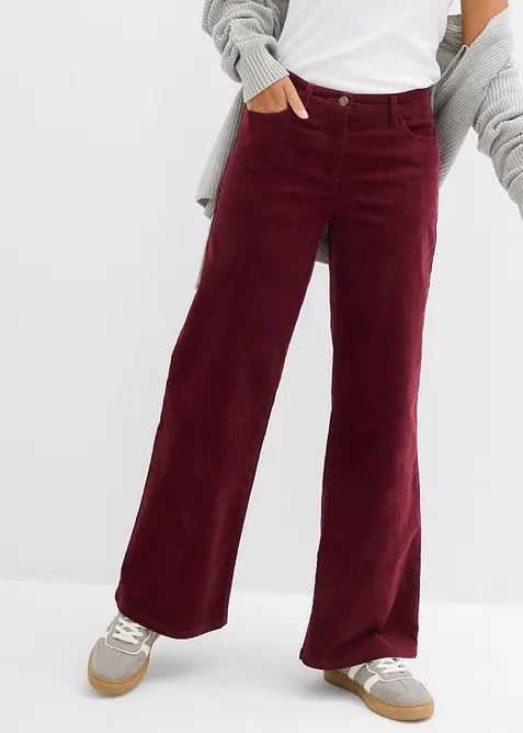 Corduroy broek in Marlene Dietrich stijl, bonprix