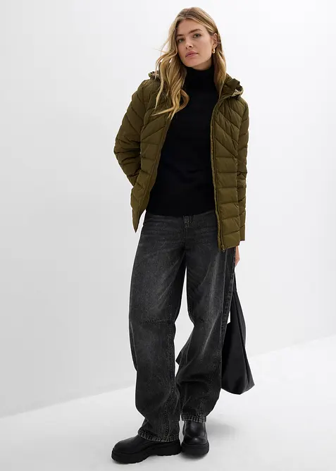 Lichte, gewatteerde jas met afneembare capuchon, bonprix