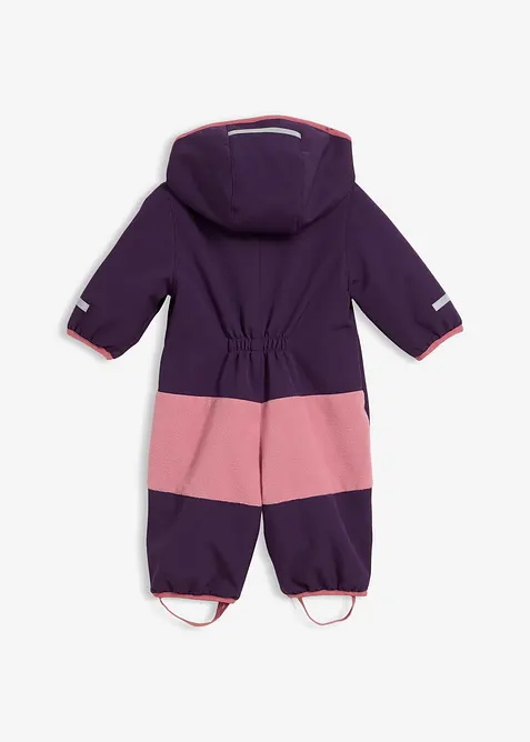 Waterafstotende baby softshell overall met capuchon, bonprix