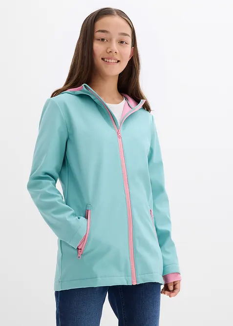 Waterafstotende softshell jas met capuchon, bonprix