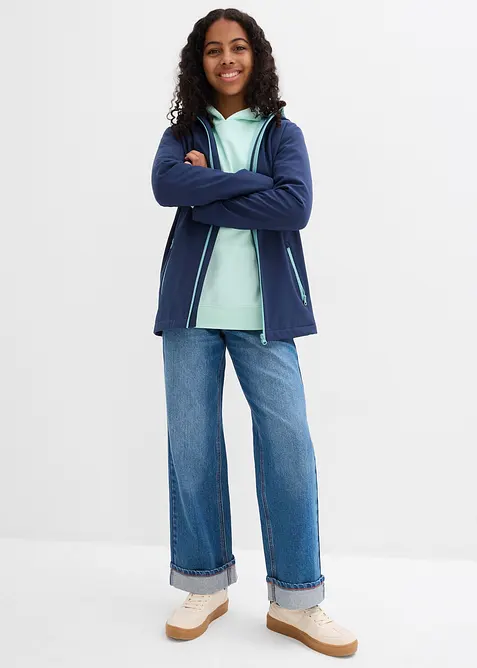 Waterafstotende softshell jas met capuchon, bonprix