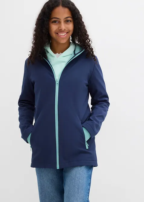 Waterafstotende softshell jas met capuchon, bonprix