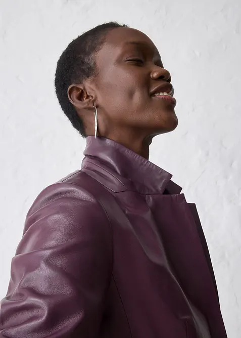 Blazer van lamsnappa, bonprix