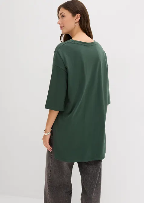 Oversized longshirt van biologisch katoen, bonprix