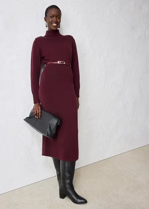 Gebreide jurk van merinowol, bonprix