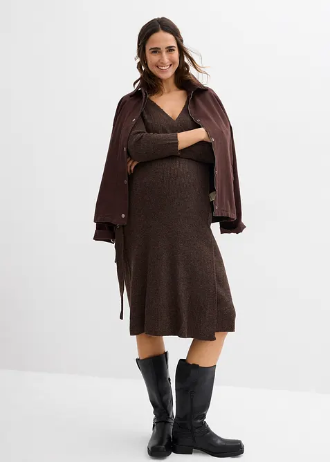 Zacht gebreide zwangerschapsjurk / voedingsjurk met 3/4 mouwen, bonprix