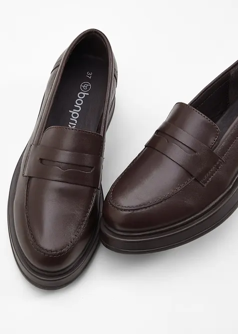 Leren loafers, bonprix