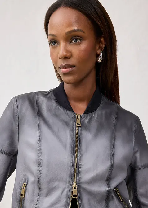 Leren jas van lamsnappa, bonprix