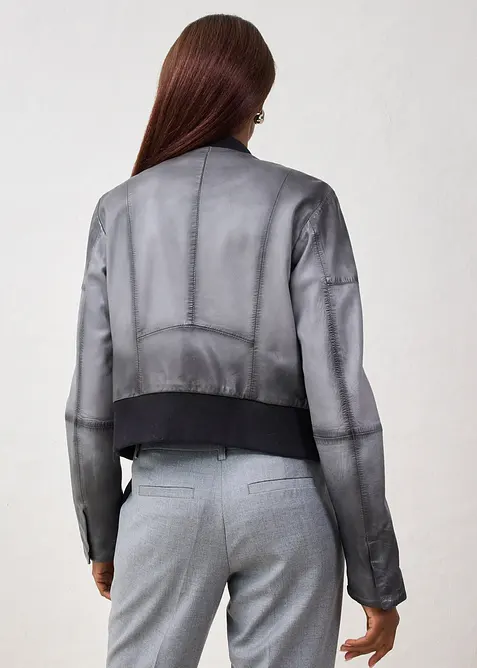 Leren jas van lamsnappa, bonprix