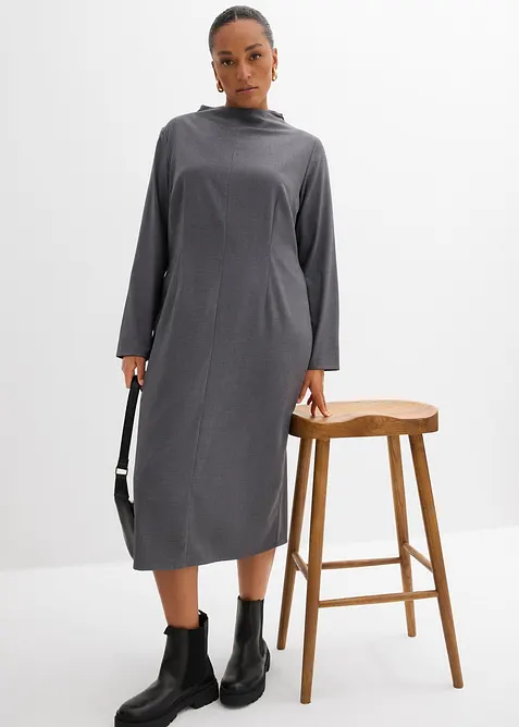 Midi jurk in een viscosemix, bonprix