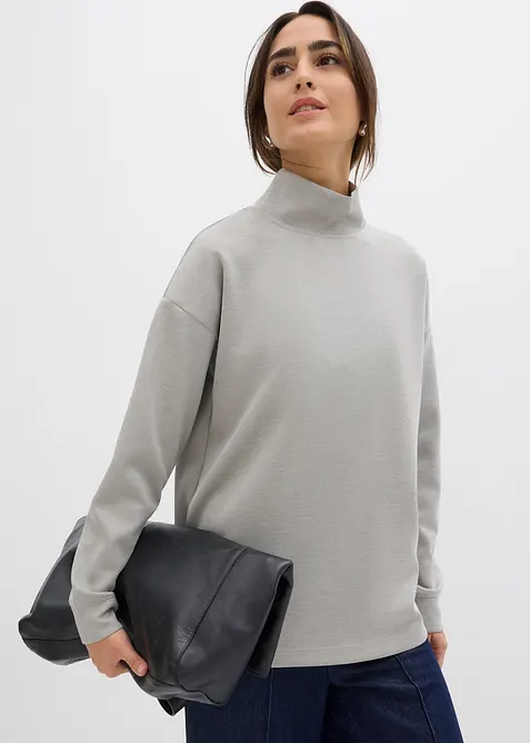 Scuba-shirt met opstaande kraag, bonprix