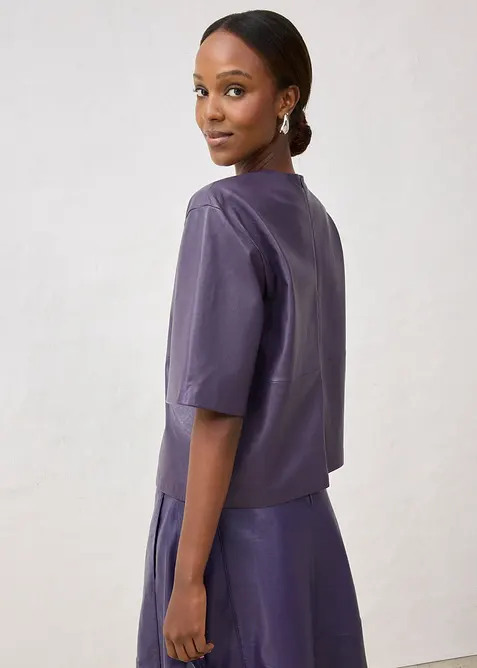 Leren tuniek van lamsnappa, bonprix