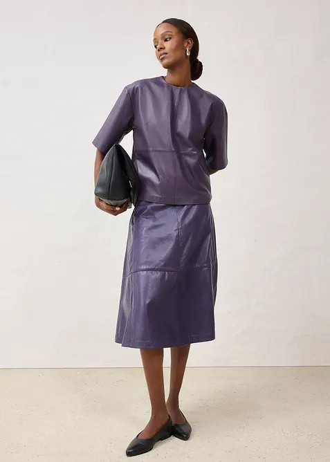 Leren tuniek van lamsnappa, bonprix