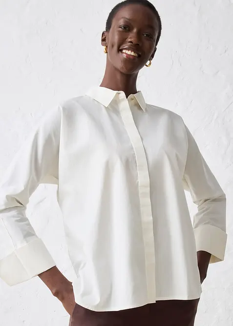 Blouse met zijde, bonprix