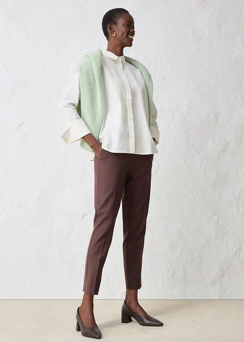 Blouse met zijde, bonprix