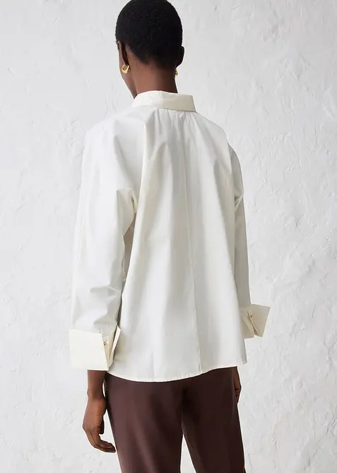 Blouse met zijde, bonprix