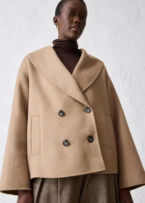 Oversized jas in een zachte wolmix, bonprix