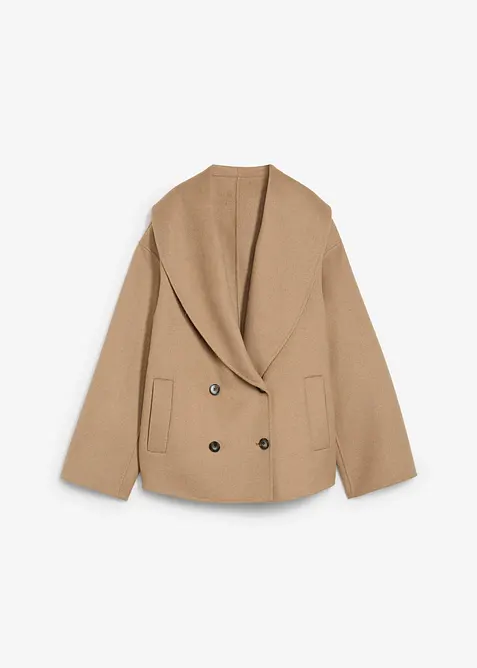 Oversized jas in een zachte wolmix, bonprix