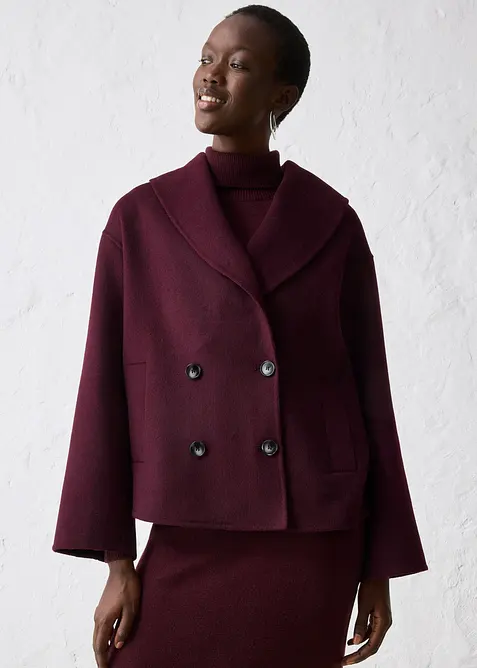 Oversized jas in een zachte wolmix, bonprix
