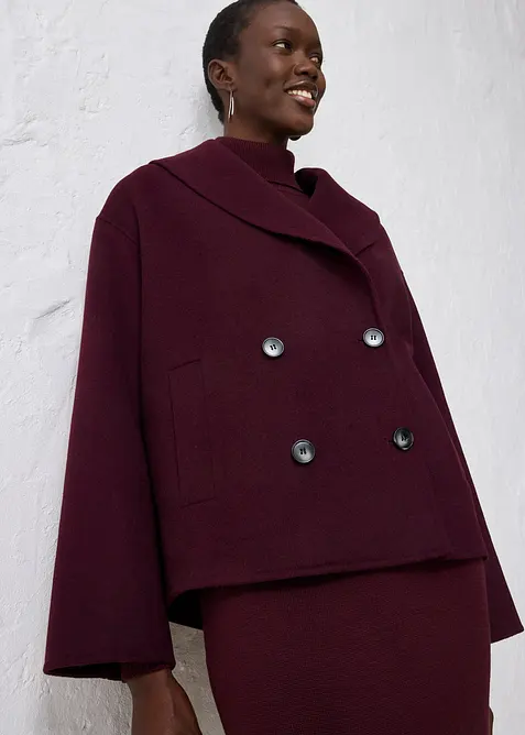 Oversized jas in een zachte wolmix, bonprix