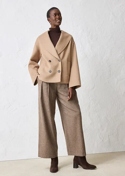 Oversized jas in een zachte wolmix, bonprix