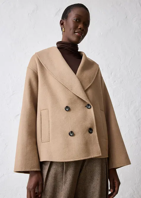 Oversized jas in een zachte wolmix, bonprix