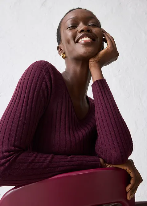 Fijn gebreide trui van merinowol, bonprix