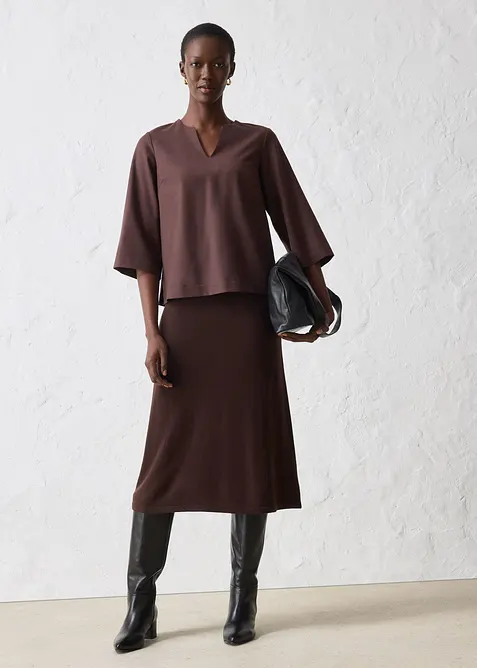 Gebreide rok van zachte wolmix, bonprix