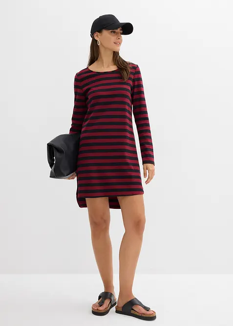 High-low jurk van zwaar katoen, bonprix