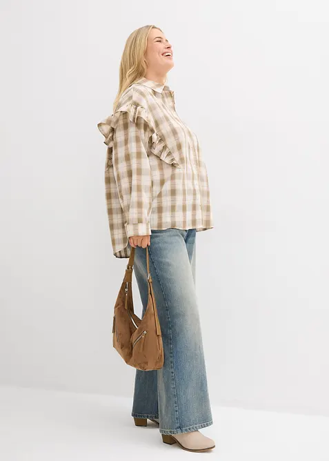 Overhemdblouse met volants, bonprix