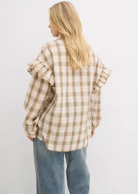 Overhemdblouse met volants, bonprix