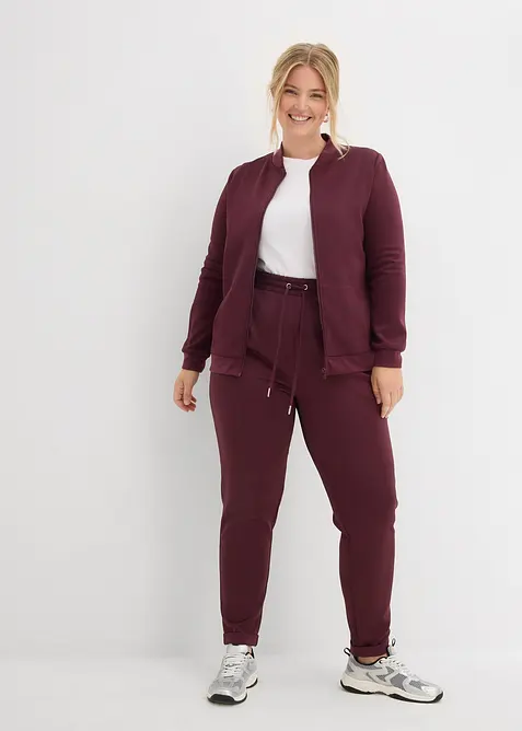 Chino broek van scuba, bonprix